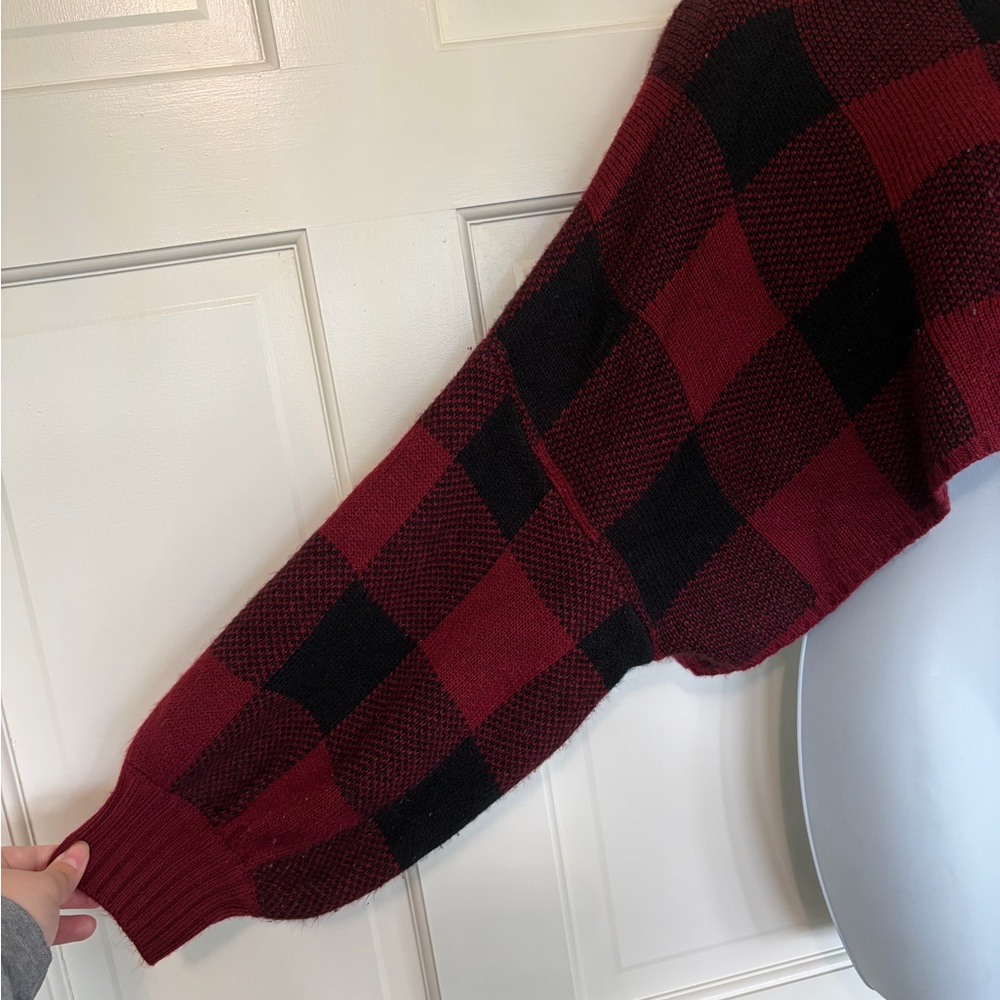 Fashion Nova Burgundy Knit Sweater - Picture 2 of 4